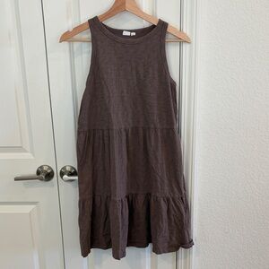 GAP Sleeveless Tiered Casual Dress - Brown
